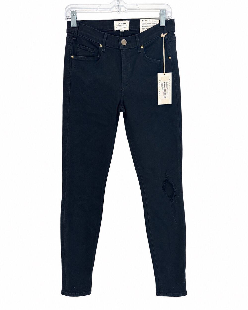 McGuire Newton Skinny Black Distressed Jeans Size 29 NWT
